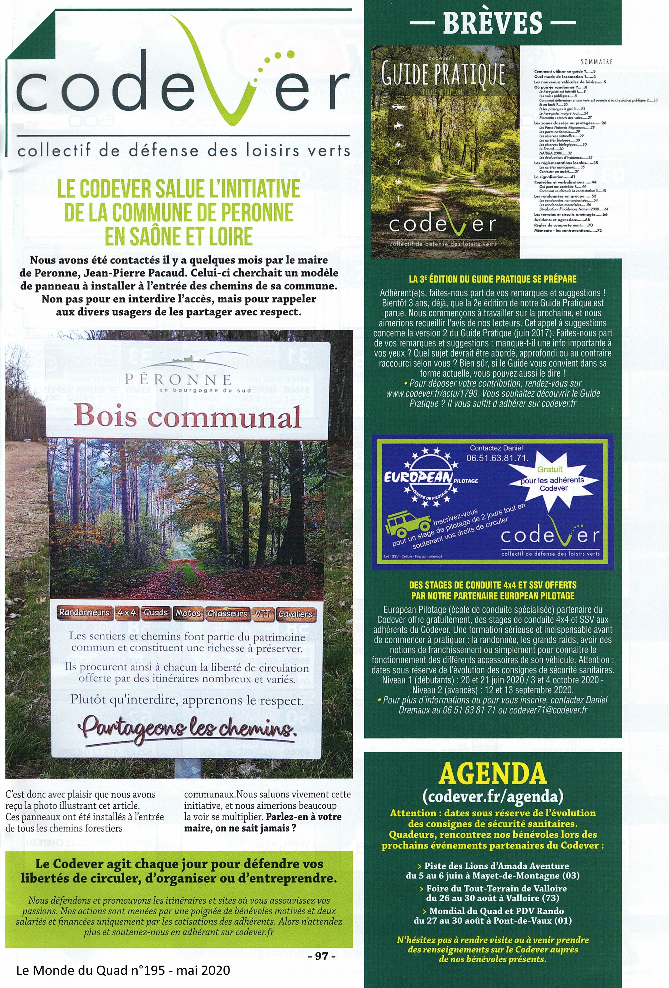 Codever - Dans Le Monde Du Quad N°195 : "Le Codever Salue L'initiative ...